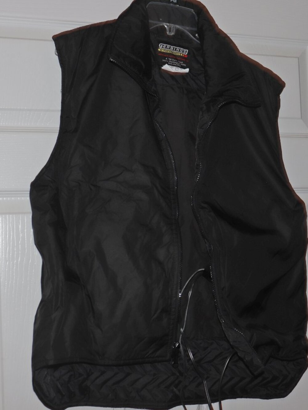 Gerbings Vest Mens 46 Black Nylon Full Zip Heated Motorcycle Rain